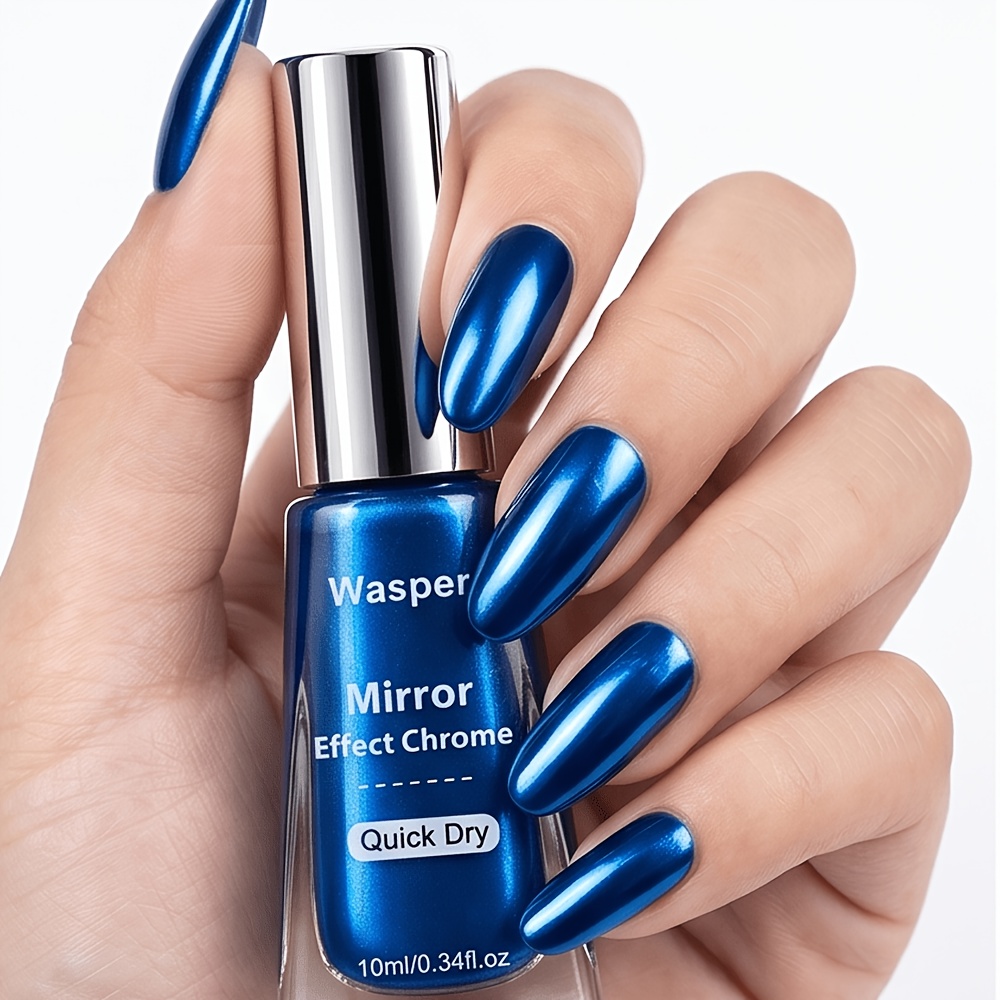 Burnt Metal Royal Polish 10ml - Metallic Nail Art, Quick-drying With Finish - Y3k Chrome Nails With High