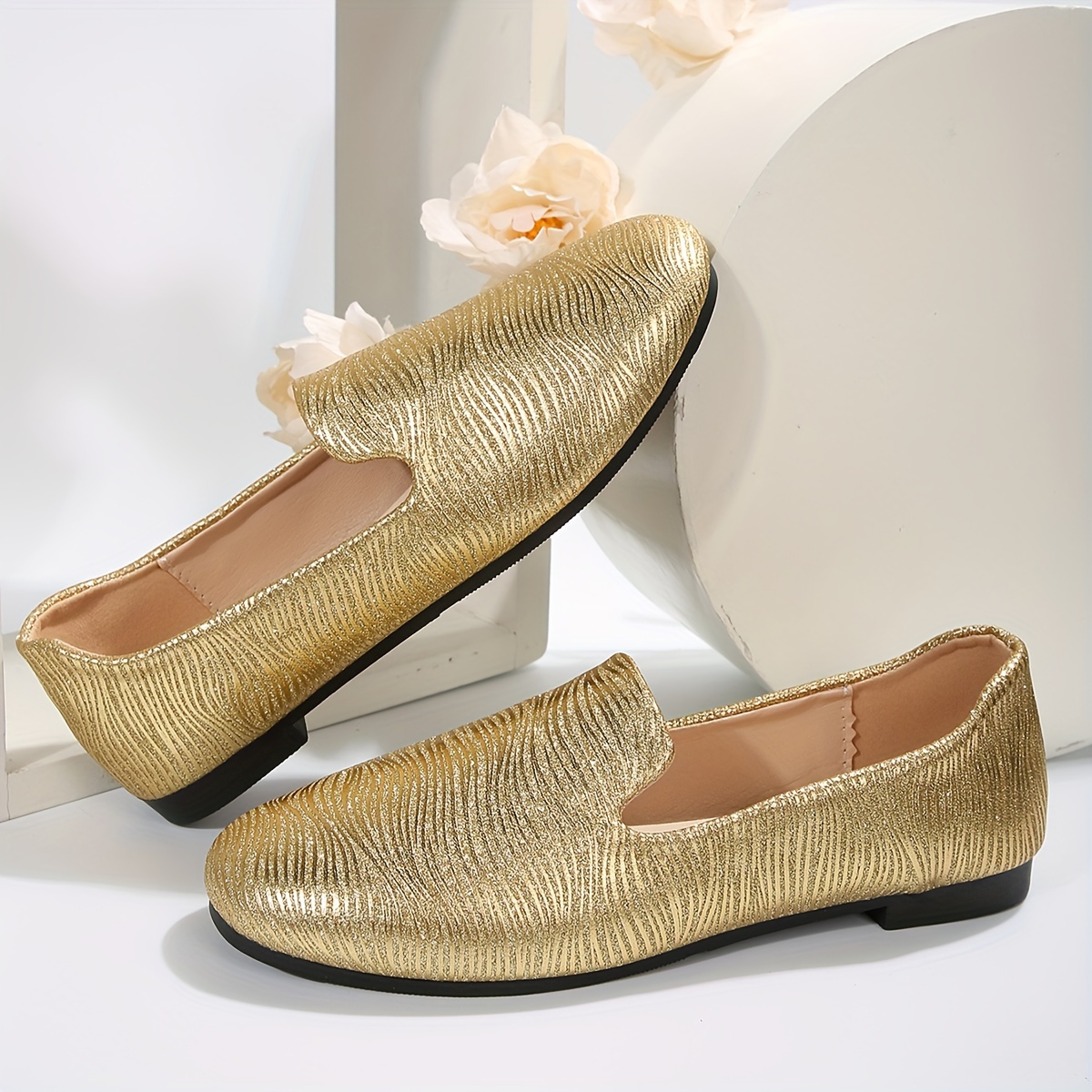 dress shoes gold ladies shoes size