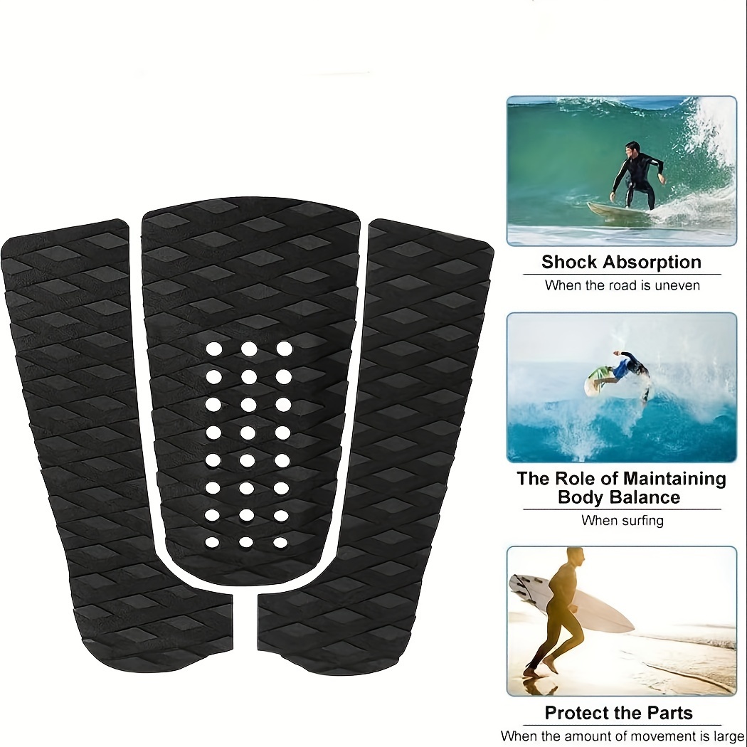 TEMU Patins de Traction pour Planche à en EVA Patins de Traction Antidérapants pour Prise et Queue adaptés aux Planches de Kitesurf, Skimboards, ,