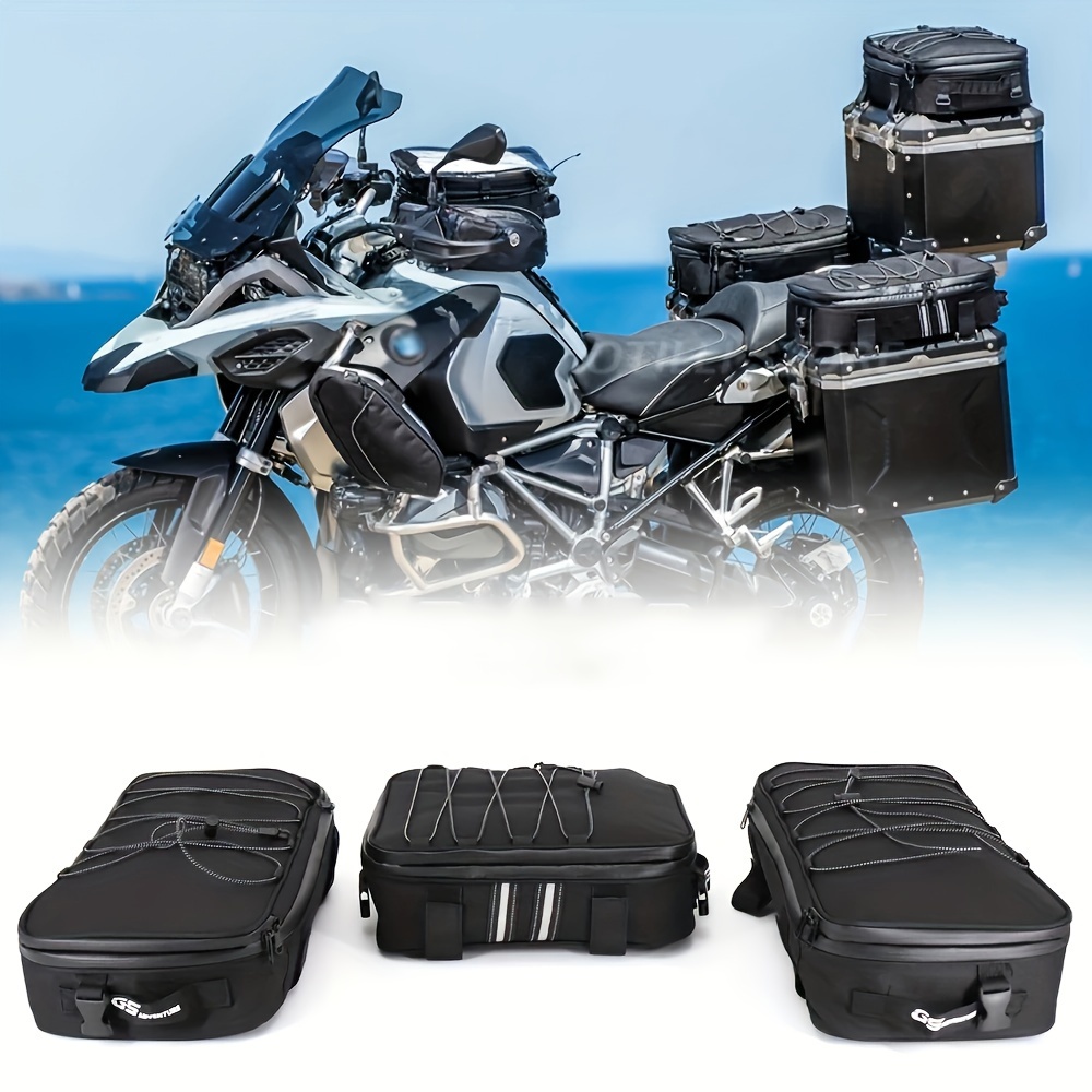 

For Bmw Motorcycle Rear Seat Luggage Bag, Adjustable Strap Polyamide Tail Box For Street-touring-motorcycles, Black