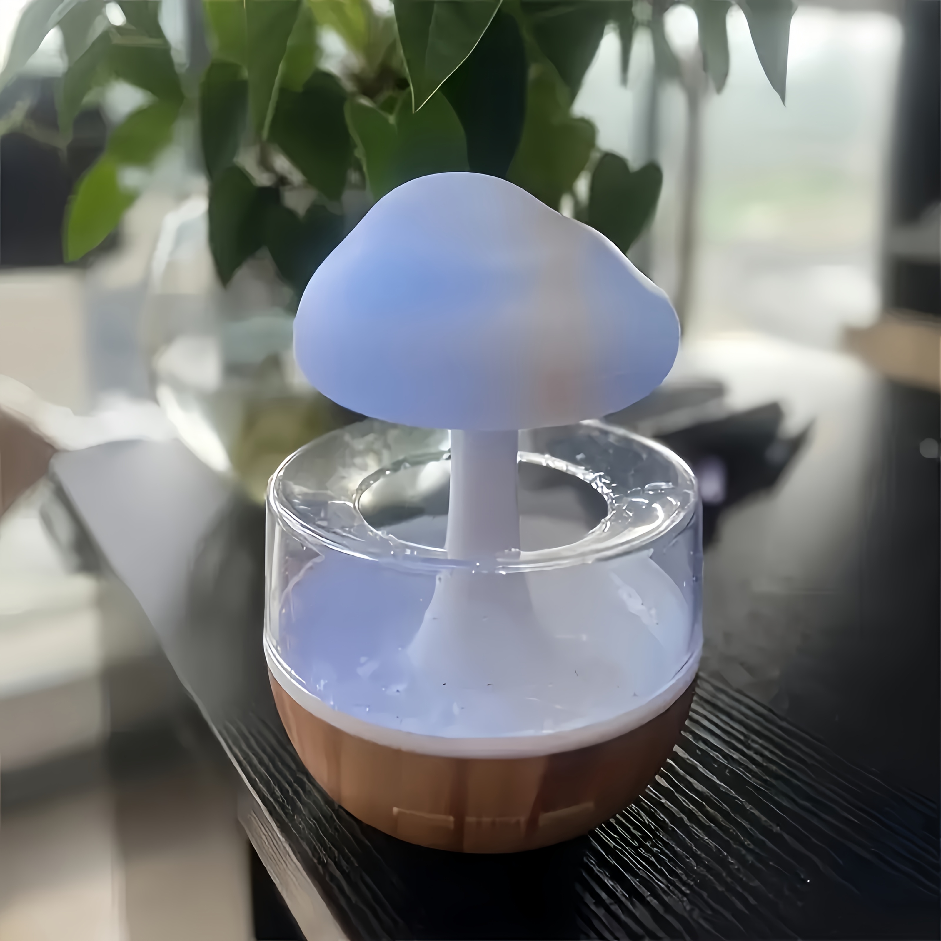 1pc color humidifier lamp usb plug in adjustable color change key control desktop tabletop button switch decorative light for bedroom living room halloween christmas gift 36v led no battery electronic parts included plastic lampshade details 5