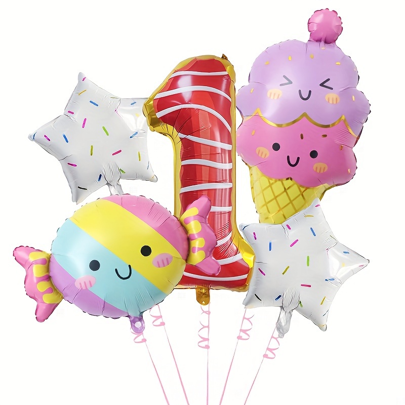 Candy Donut Foil Balloon Set Birthday Party Decor Holiday - Temu