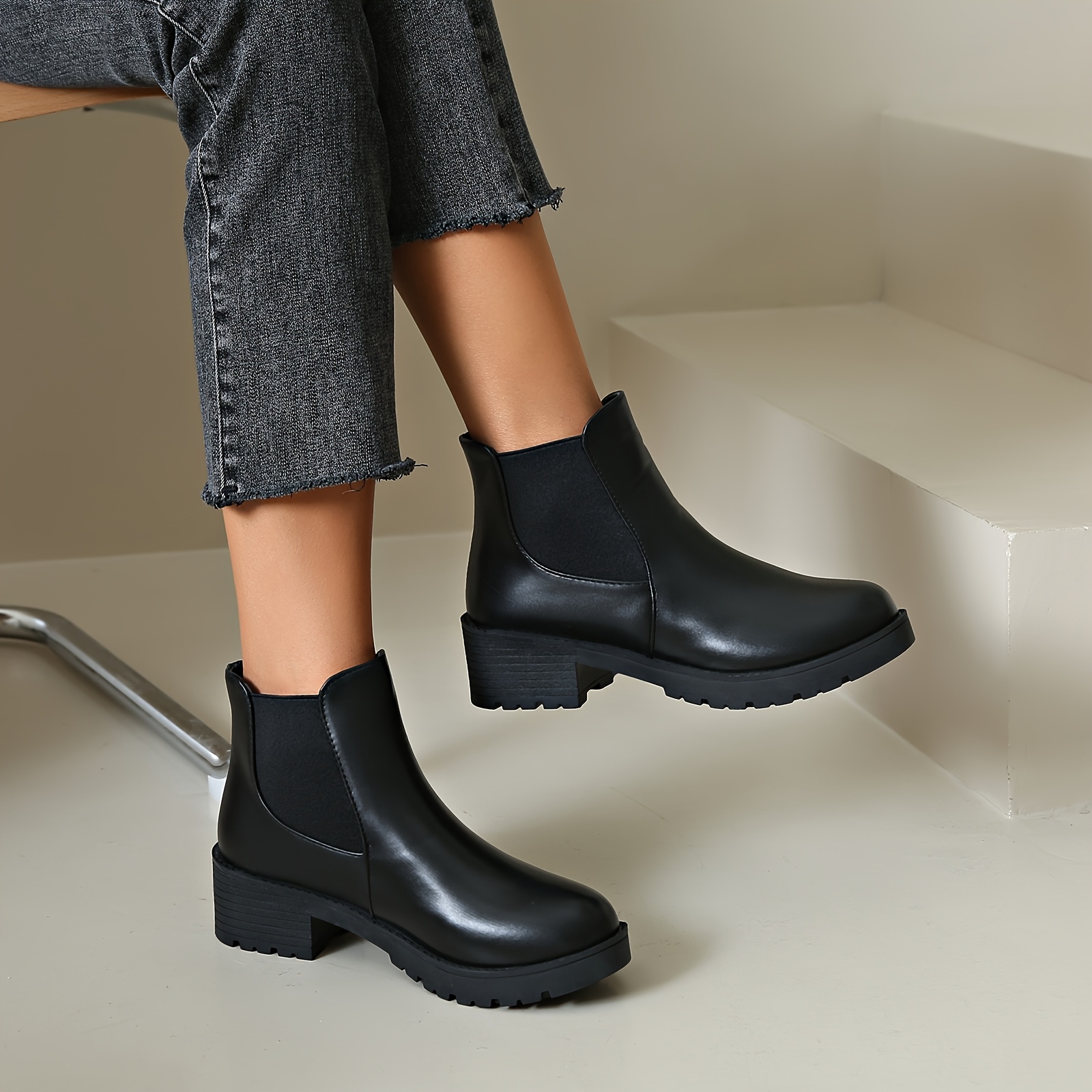 Ankle Boots Outfit Schwarze Stiefel Damen Klassische Stiefel