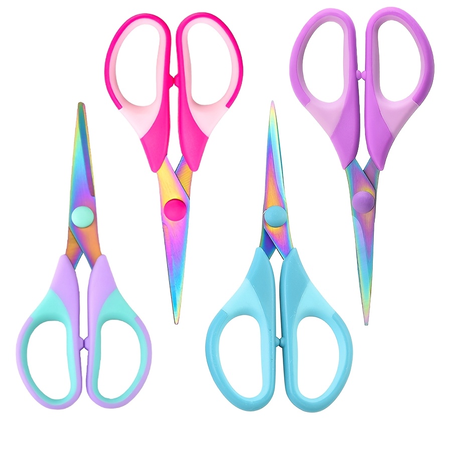 TEMU 4pcs, Craft Scissors Set, Ultra-sharp, Ergonomic Grip - Stainless Steel For Sewing, Arts, Office, And Home Use