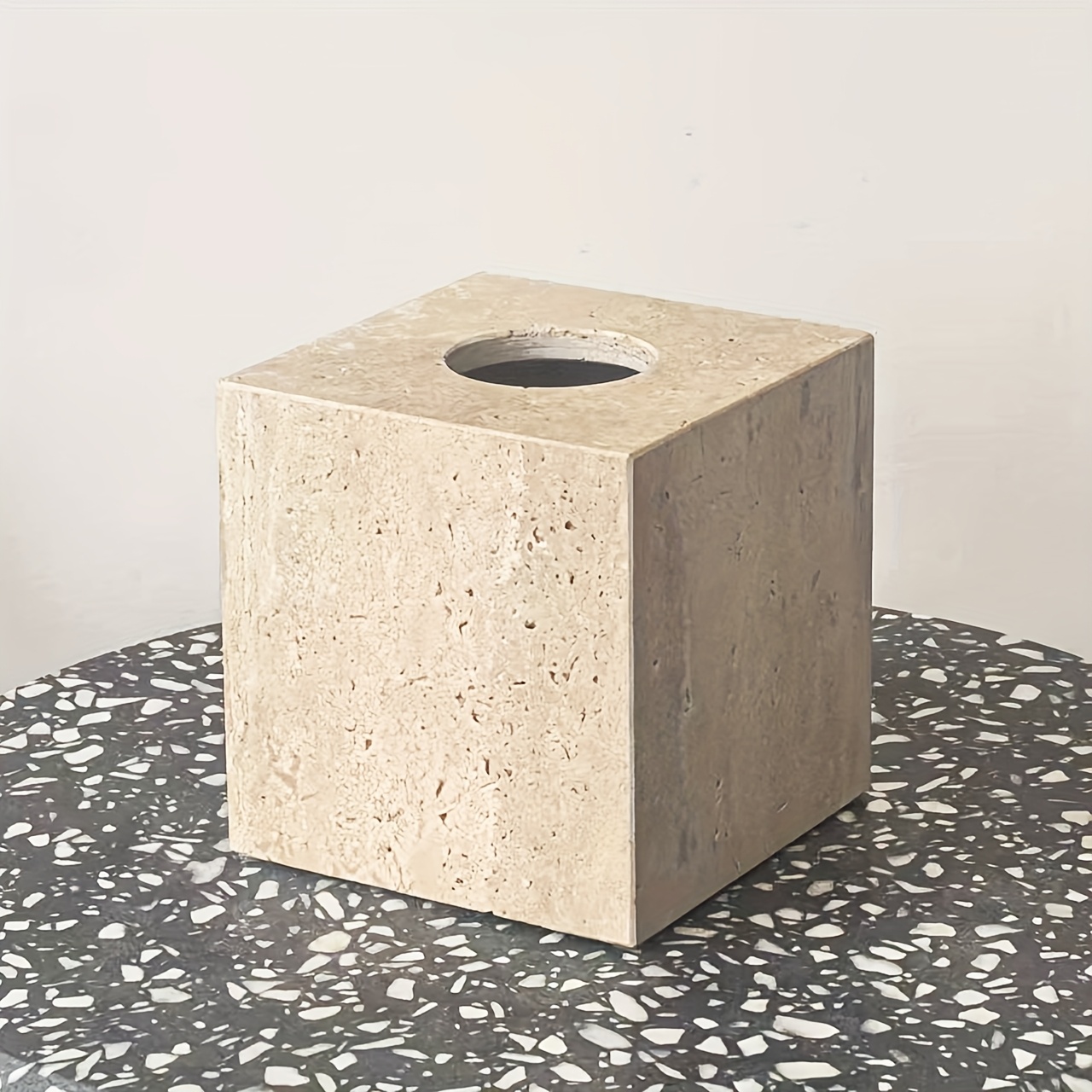 Natural Marble Tissue Box, Tissue Holder, Thick Marble Material, Suitable For Bedroom, Bathroom, Living Room, Etc