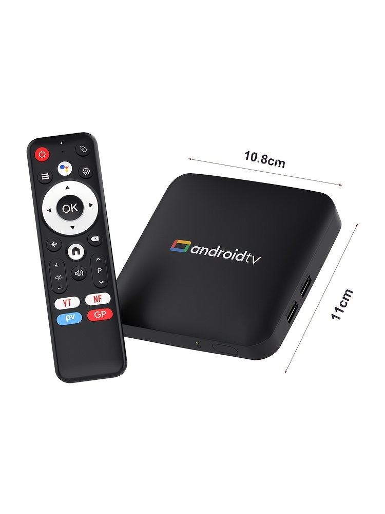 H96 MAX Amlogic S905L3 Quad-Core Cortex-A53@2.0GHz CPU Android 14.0 2gb 16gb TV Stick 4K HD Output 2.4G/5G Dual WiFi BT4.0+ Smart TV Stick Google Voice Assistant, 2T2R Technology, Penta-core ARM Mali-450 GPU, USB2.0*1
