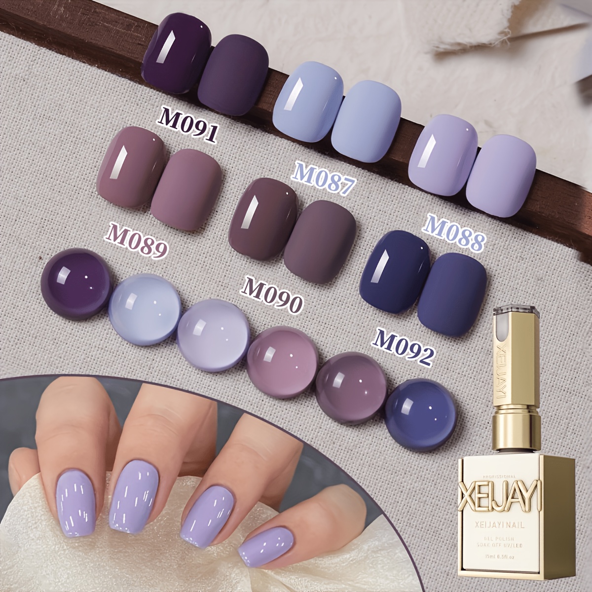 Image of 6pcs 15ml Gel Nail Polish Set Semi-permanent Gel Polish Kits All For Manicure Kit Soak Off Led Varnish Nail Art Gift For Women