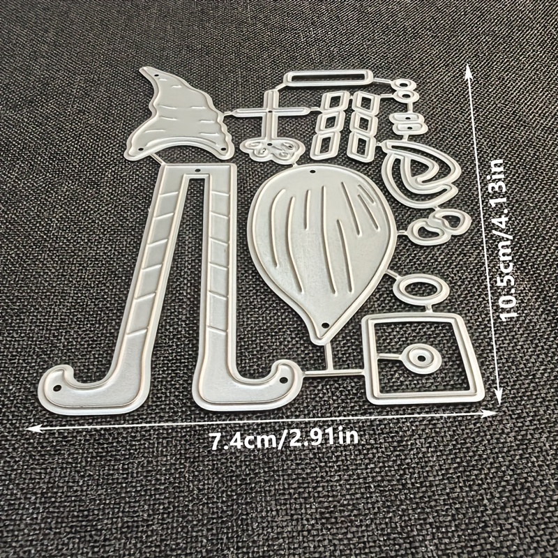 TEMU 1pc Pochoir en métal de Père Noël pour découper, parfait pour les embellissements de , le gaufrage et la création de cartes de vœux. Idéal pour