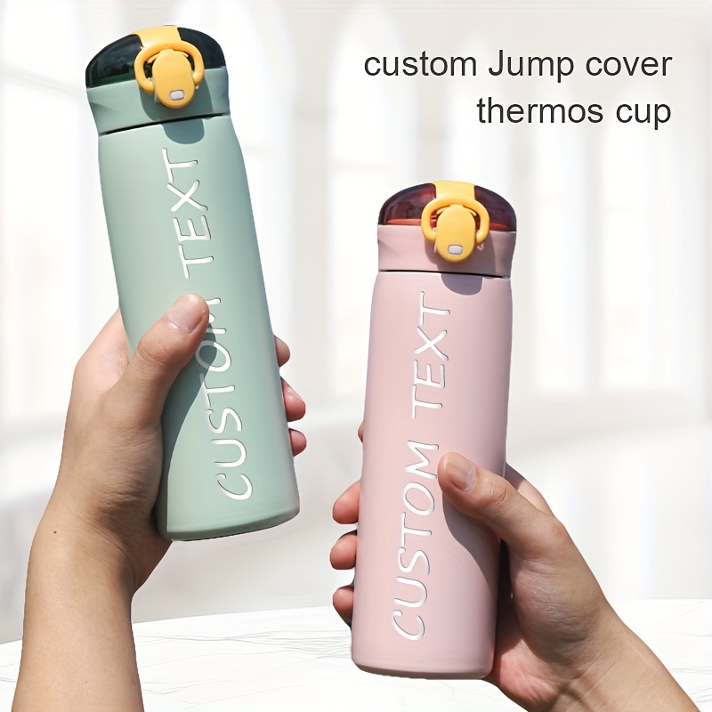 

Custom Laser-engraved 15oz Stainless Steel Insulated Water Bottle With Silicone Straw & Leakproof Lid - Travel, Outdoor Sports & Gifts - , Pink, White, Black