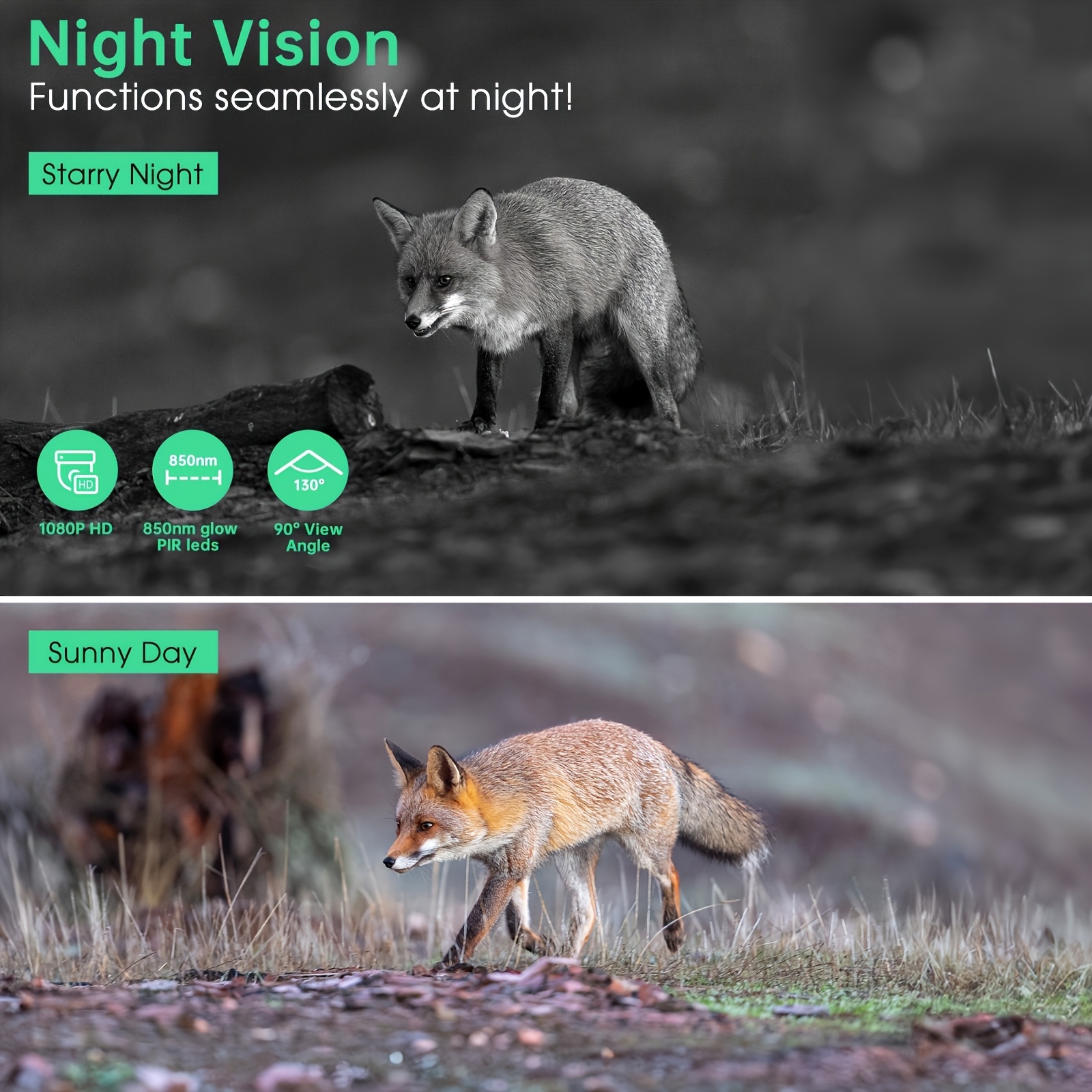 Wifi Trail Camera 4K 48MP Built-In 5000Mah Battery Suitable with Ip67 Waterproof 0.2S Trigger Speed for Wildlife, Security, And Surveillance 130-Degree Wide-Angle Lens