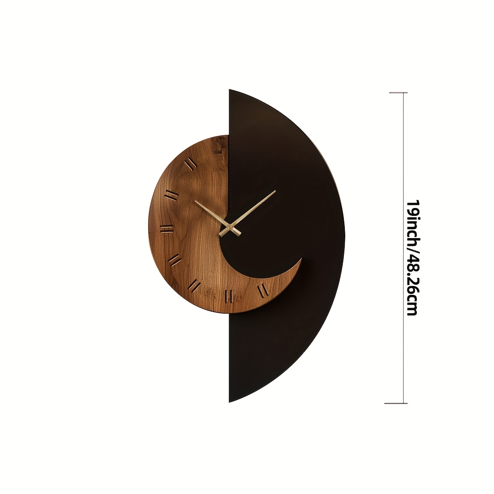 Artistic Silent Wall Clock in Decorative Wood