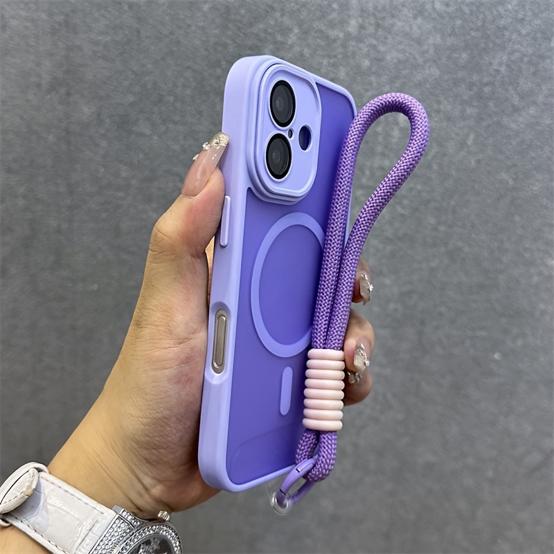 Jelly New Magnetic Suction + Rope Suitable for Apple Suitable for iPhone14/15 Mobile Phone Case 11 12 12pro 12pm 13 13P 13promax 14 14pro 14promax 14plus 15 15pro 15plus 15pm 16 16pro 16plus 16promax Mobile Phone Case