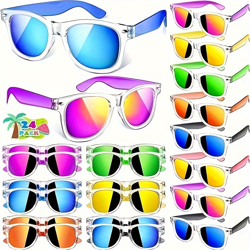 

Kids Sunglasses Bulk, 24 Pack Kids Sunglasses Party Favor, Translucent Sunglasses For Kids With Uv400 Protection, Graduation Party Supplies, Beach, Pool Party Favors, Party Favor For Kids 4-8