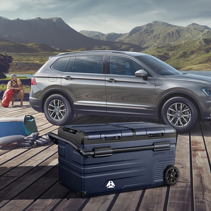 80 Quart Portable Car Refrigerator - 12 Volt RV Fridge Freezer with Dual Power (DC/AC) for Outdoor, Camping, Travel, and SUVs - Keeps Drinks Cold from -4°F to 68°F, Portable Refrigerator