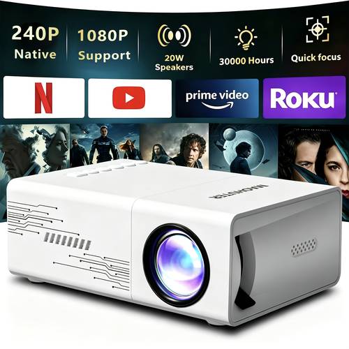 projector local 240p video fast focusing images trapezoidal correction and 180 degree rotation usb and memory card speaker ideal for travel