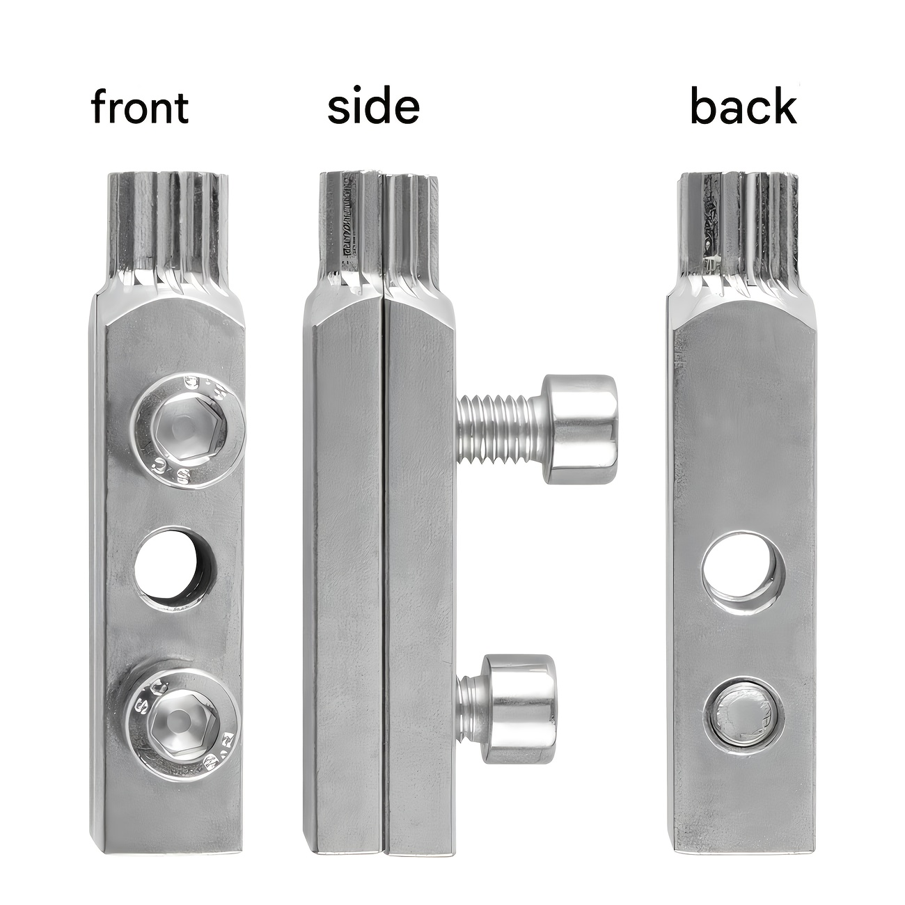 Juego de 3 piezas de 6.35*1.3 cm, kit de herramientas ajustables de metal para romper y extraer tuberías, extractor rápido de pernos rotos de grifo, extractor universal de tuercas de 4 y 6 puntos, herramienta ideal para desmontaje