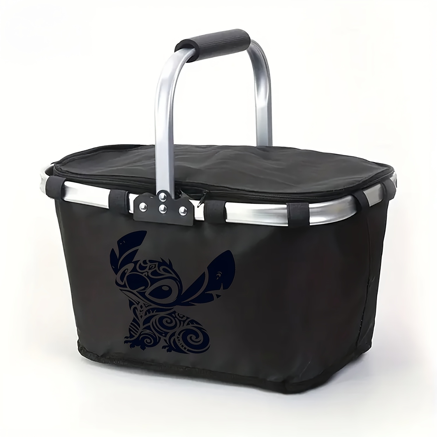 E-shop Autorisierter Disney Stitch Faltbarer Leichter Outdoor-Aufbewahrungskorb, Multifunktionale Isolierte Box, Großer Kapazität Aufbewahrungskorb,