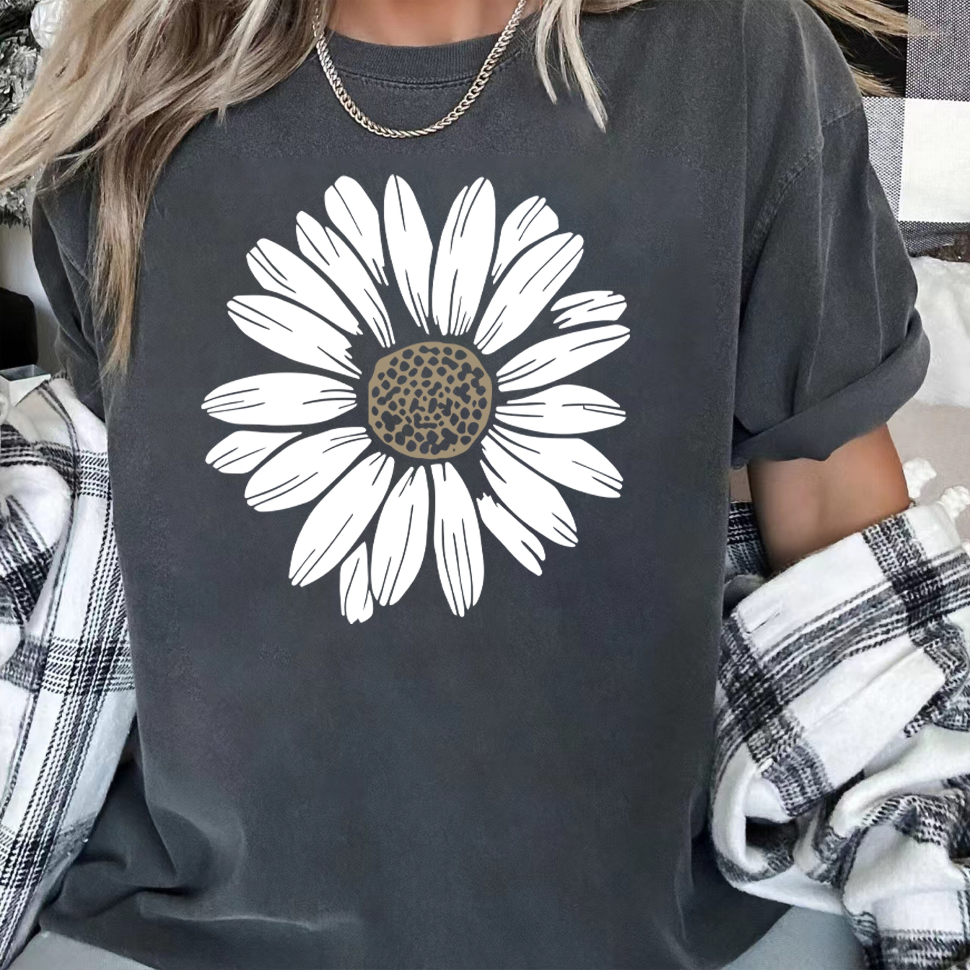 1개 diy 티셔츠, 청바지 & 백팩용 플로럴 열전사 데칼 - 세탁 가능 아이언온 패치 스티커, 폴리에스테르 혼방, 다색 옵션