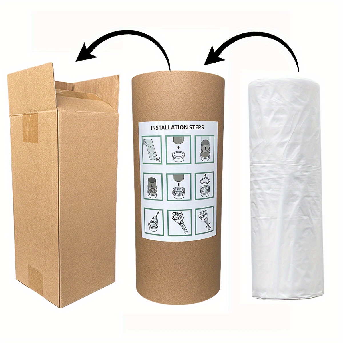 Image of 100 Meters/328 Feet Diaper Pail With Supplier Tube Trash Bag Diapers Pails Garbage Bag