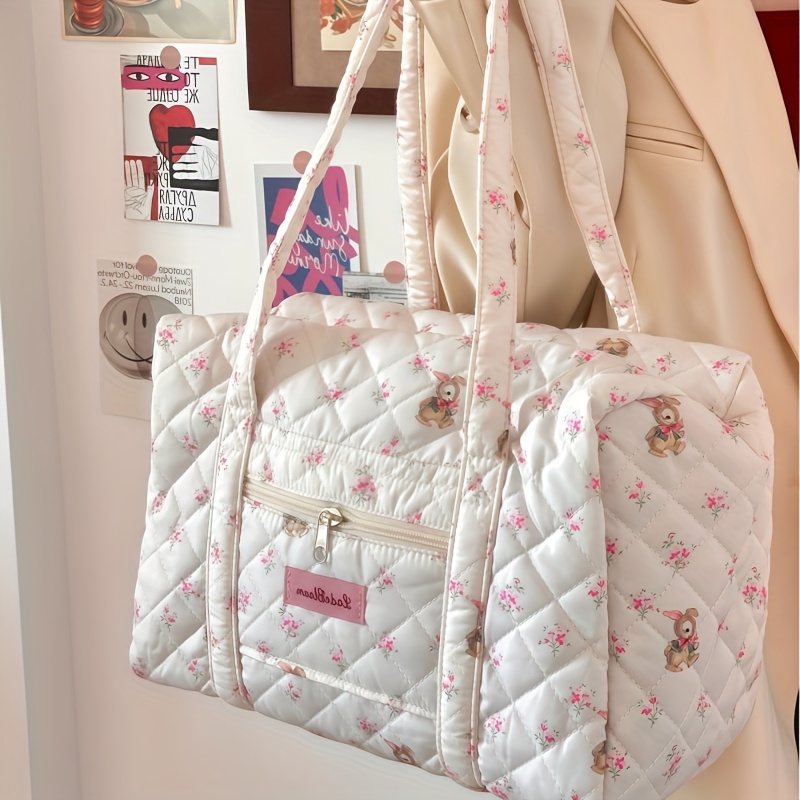 women's fashion white floral shoulder bag - Temu