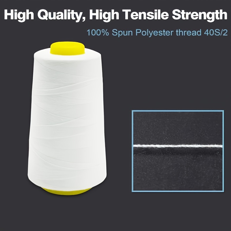 

High Quality, High Tensile Strength 100% Spun Polyester Thread 40s/2 - 10,000ft/3,333yds/3048m/spool - Perfect For Crafts, Sewing Enthusiasts, And Industrial Needs!