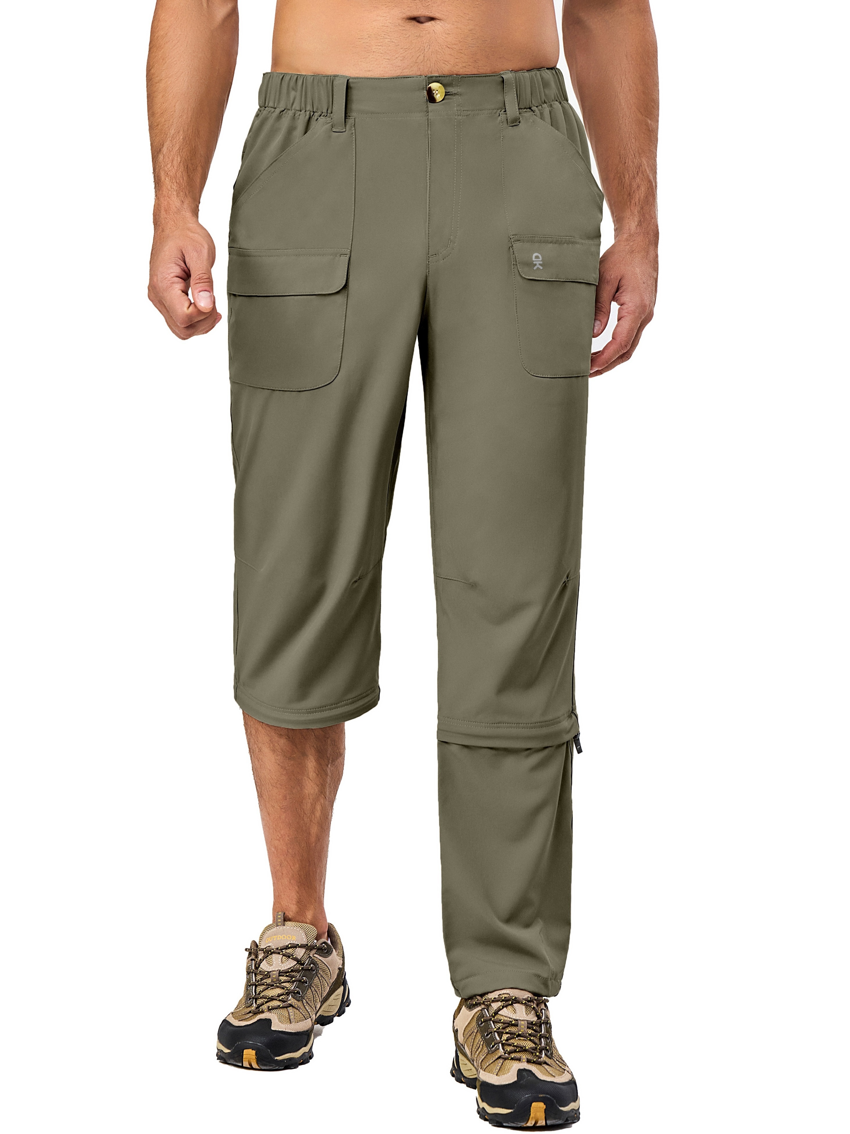 Men's Convertible Hiking Pants, Quick Dry Lightweight Zip Off Breathable Cargo Pants for Outdoor, Fishing, Safari,Temu
