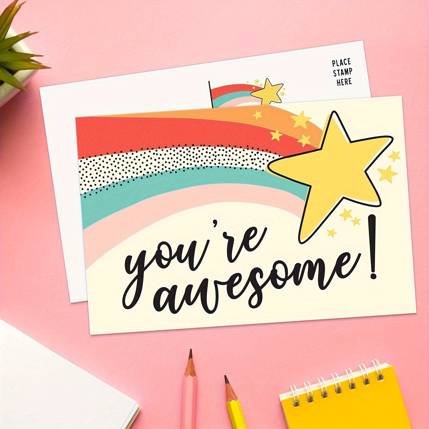 

60-pack You're Awesome Postcards Set - 4x6 Encouragement Cards For Kids & Adults, Positive Affirmation Cards, Kindness Cards, Employee Appreciation Cards