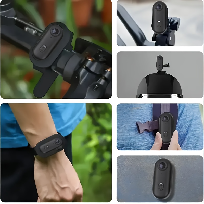 Cámara de acción 1080P, diseño compacto, se puede montar en cualquier lugar, mini cámara con clip de resorte, grabadora de video portátil, filmación POV manos libres, cámara para casco de bicicleta y motocicleta, compatible con tarjeta de memoria de 32GB, ideal para el uso diario
