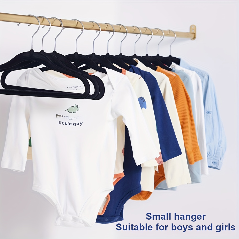 

Velvet Non-slip Hangers, Pack Of 20, Small Size 11.6", Velvet Non-slip Hangers, Grey Girl's Hanger, Boy's Hanger, Black Flocked Small Hanger
