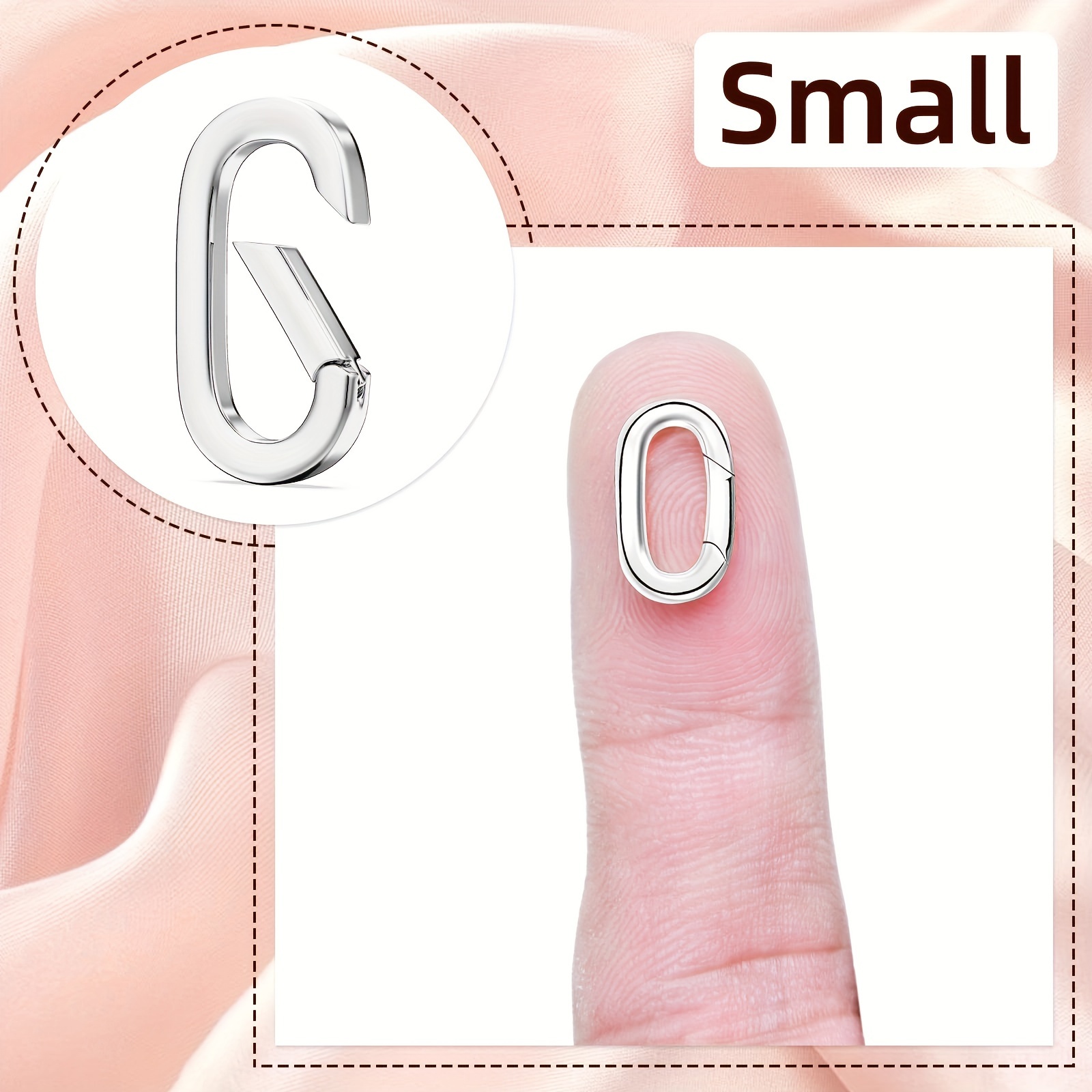Image of 1pc Oval Clasp Necklace Clasps And Closures Spring Ring Clasp Pearl Necklace Enhancer Connector For Jewelry Necklace Bracelet Making