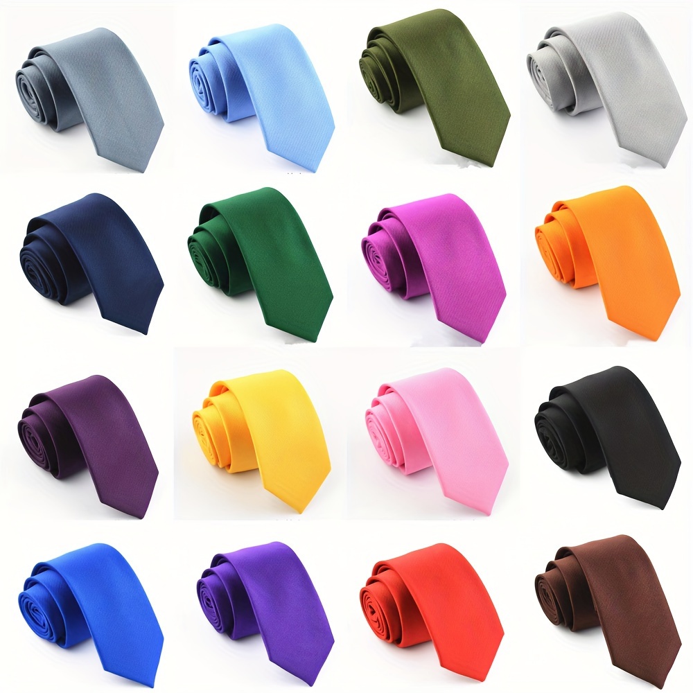 a solid color handcrafted narrow tie with a width of 6cm is suitable for   occasions such as workplace interviews meetings banquets and weddings 0