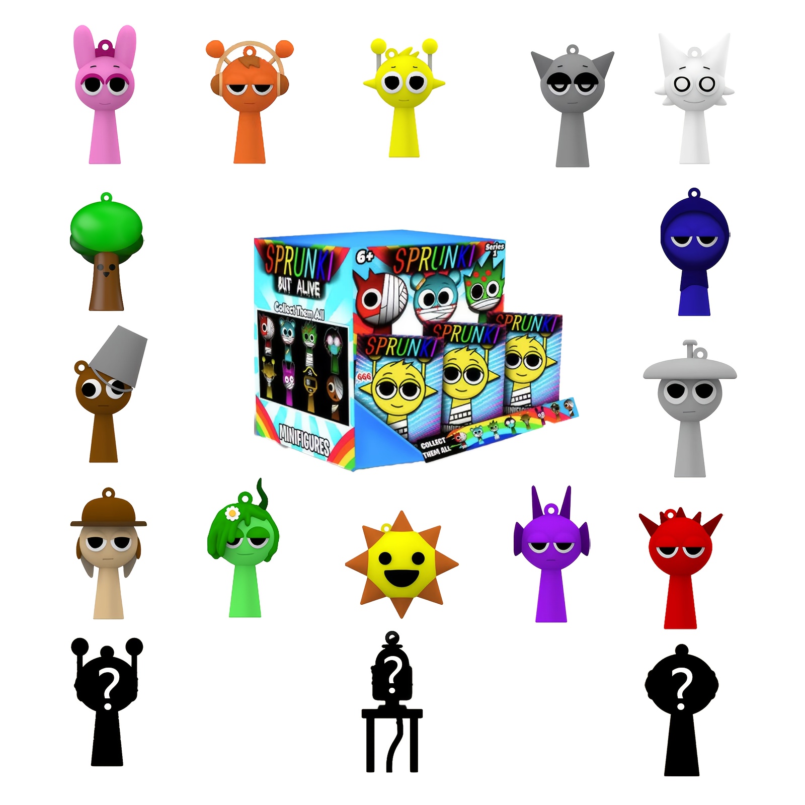 TEMU Sprunki Action Figures Mystery Box,sprunki Mystery Box (3/5/10pcs)