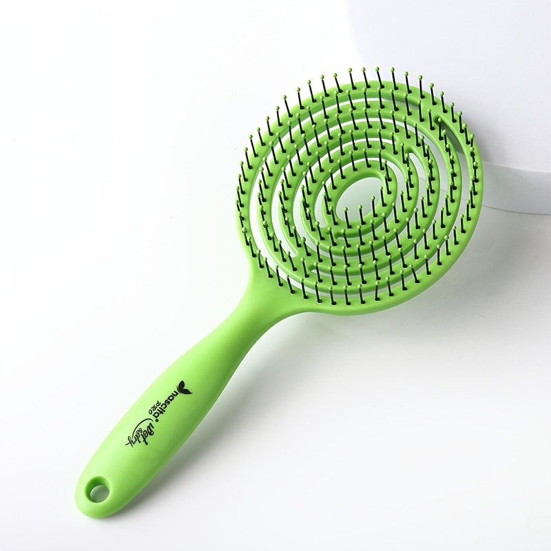TEMU Hair Detangling Brush, Salon Round Head Straightenning Detangler Brush Comb, Curly Hair Combs, Hairdressing Tools For Women Girls, Suitable For