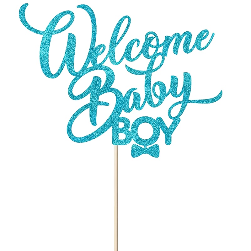 Image of A Sparkling Cake Topper For A Newborn Gender Reveal Theme, Perfect For A New Baby Party Decoration, Halloween, Christmas