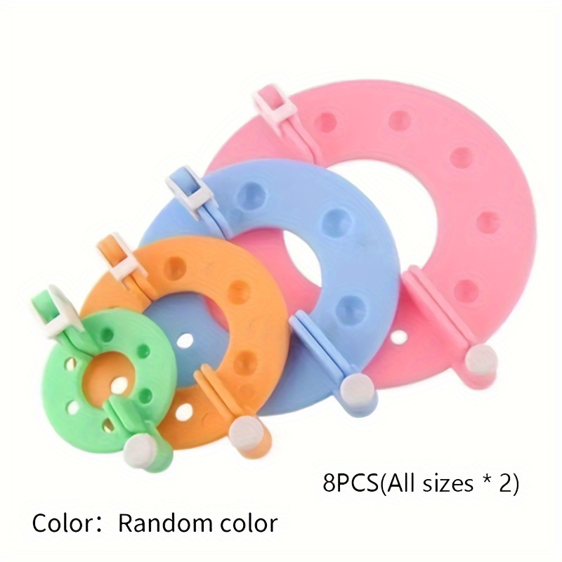 TEMU Kit de fabrication de pompons 8pcs/Set - Fournitures de loisirs créatifs avec 4 tailles de de boules de laine et à tricoter pour créatifs - de
