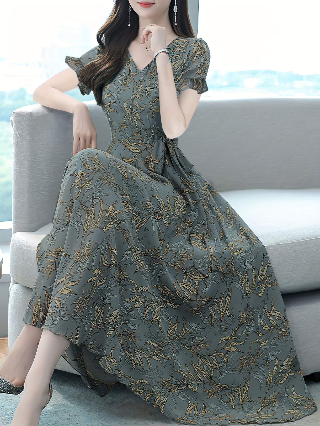 women fall dresses sold on Temu Mexico