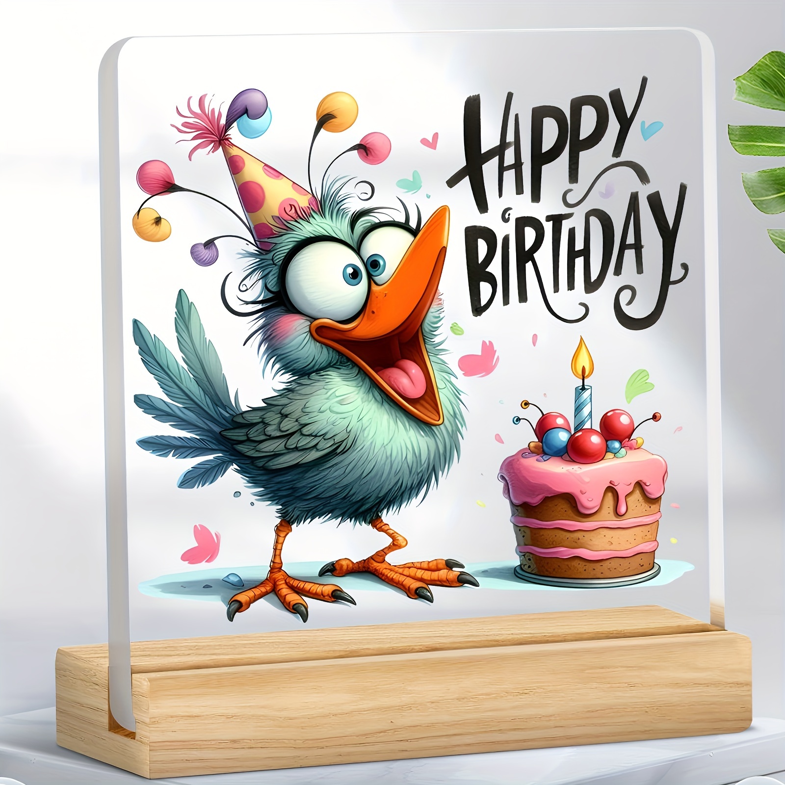 Versatile Acrylic Happy Birthday Desk Decor - Perfect Gift For , Sisters & Family On Christmas, Thanksgiving, Halloween
