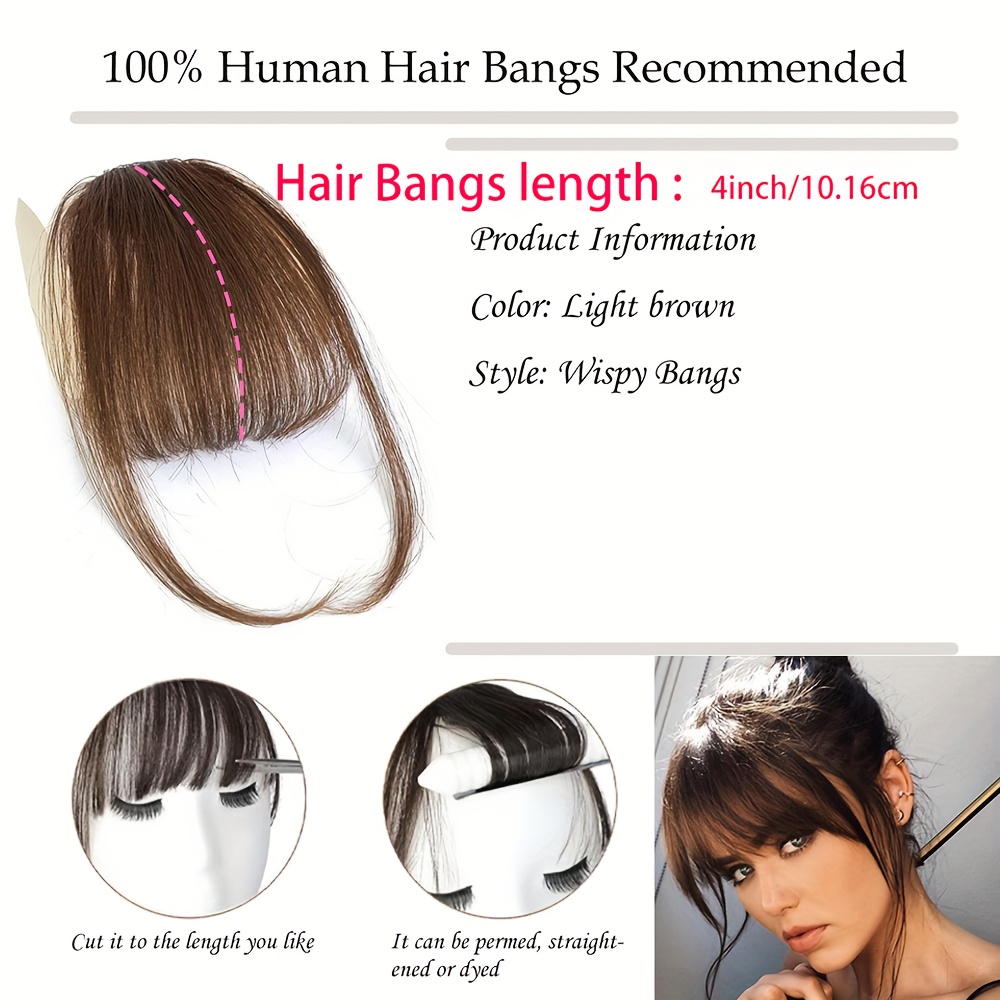 fringe air bangs 1 with sideburns 1 messy hair bun hair clip in hair extensions all handmade textile   heat resistant hairpieces for women girls   look instantly details 1