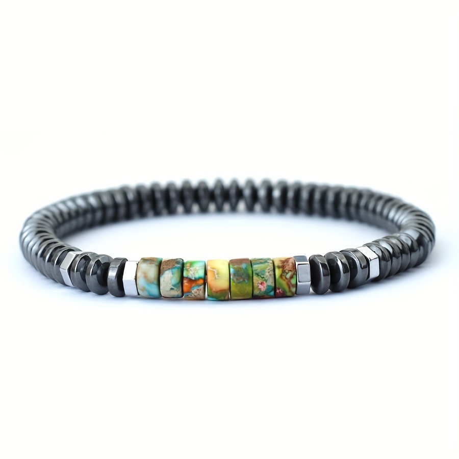 Unique Natural Hematite Bracelet Stone Braslet Bohemia Beach Leisure Accessories Pulsera