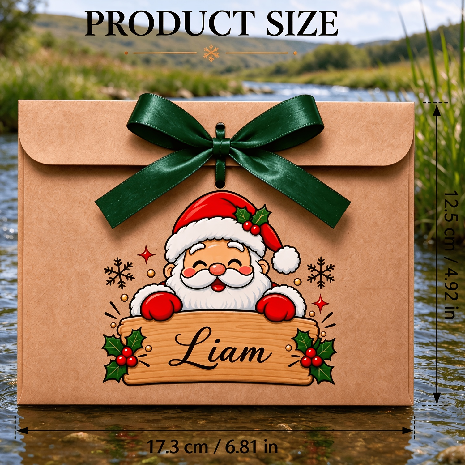 TEMU Personalized Christmas Gift Envelopes, Special For Holiday Gifting, Customizable With Names, Paper Gift Cards And Wallets With Ribbon Bows, 4