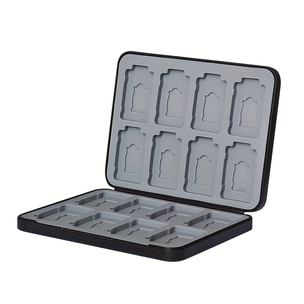Image of Suitable For Switch 1/2 Game Card Storage Box, With 16pcs Game Card Slots And 16pcs Card Storage Spaces, Ultra-thin Portable Travel Gift Accessory, With Protective Hard Cover And Soft Lining