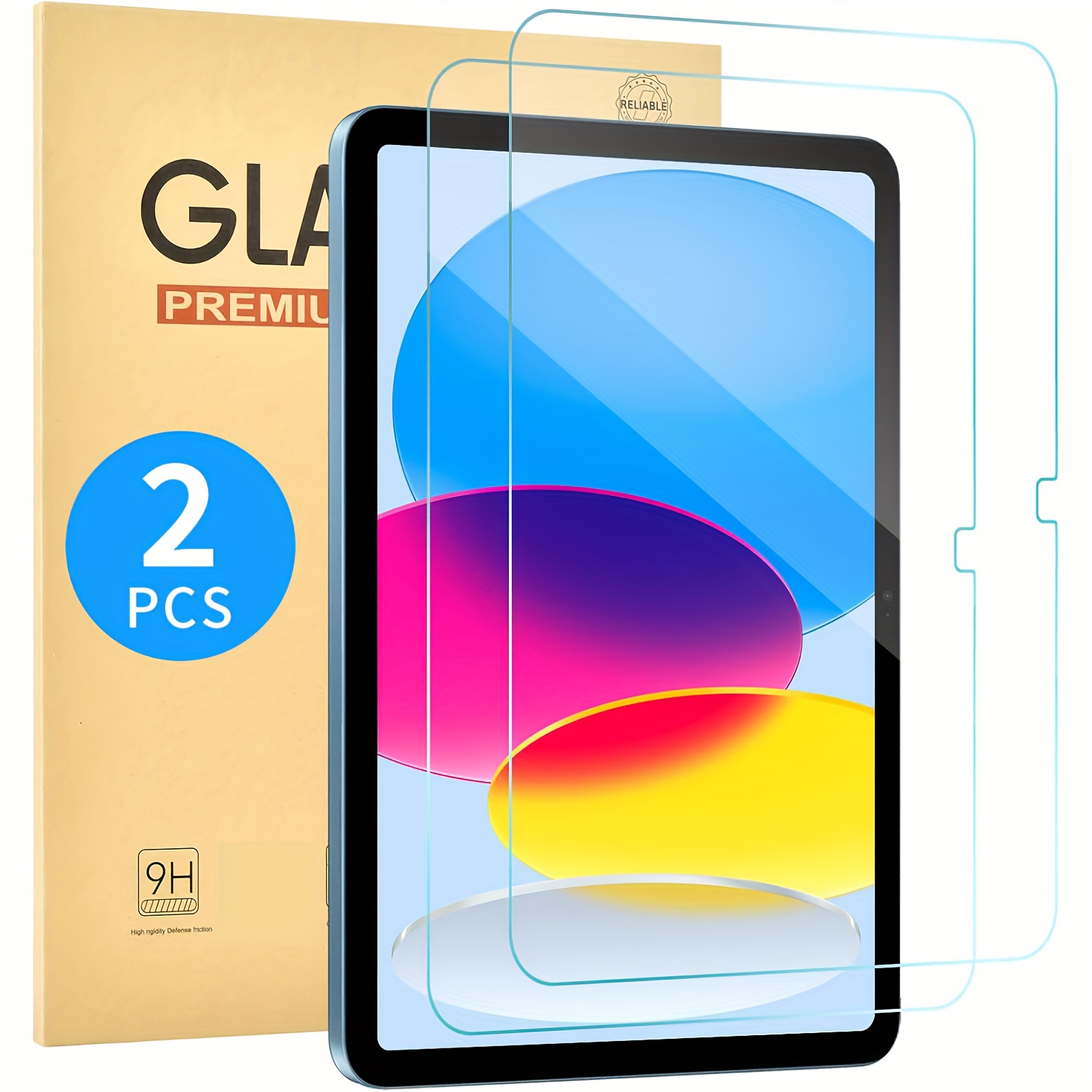 TEMU Два захисних плівки високої чіткості для iPad 11-го A16 (2025) та 10-го (2022), виготовлені з загартованого скла з твердістю 9H, стійкі до