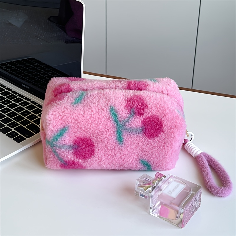 TEMU collection Saint-Valentin, trousse de Cosmétique rose, cadeau de Noël, sac de rangement pour le An, doublure de trousse de toilette, sac de