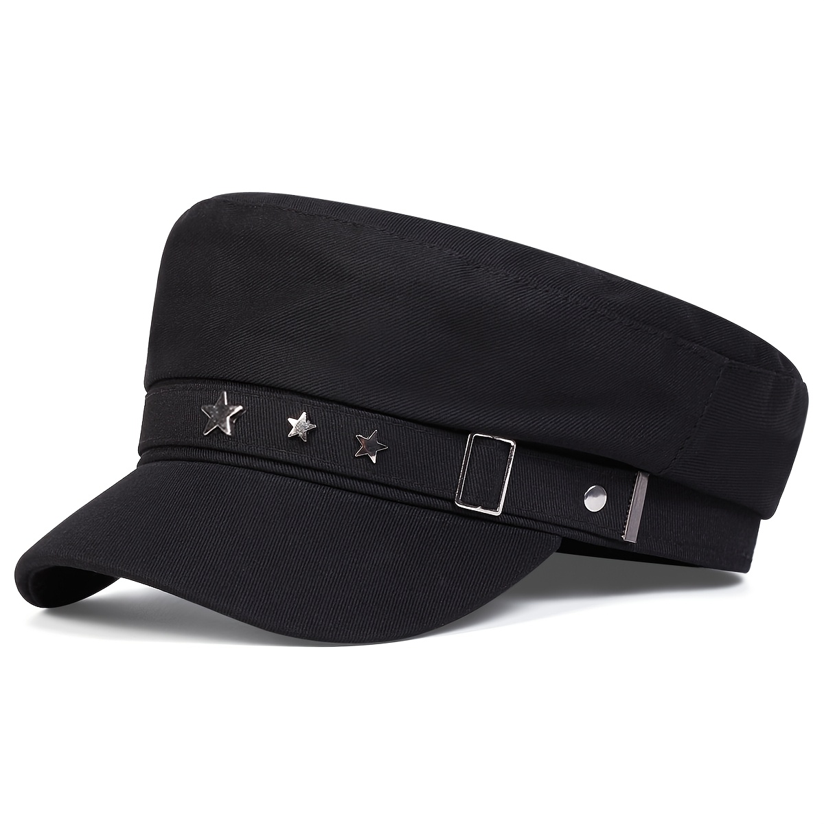 Image of 1pc Women's Five-pointed Star Navy Hat Beret Casual Hat Suitable For Spring And Autumn Travel, Beach Party
