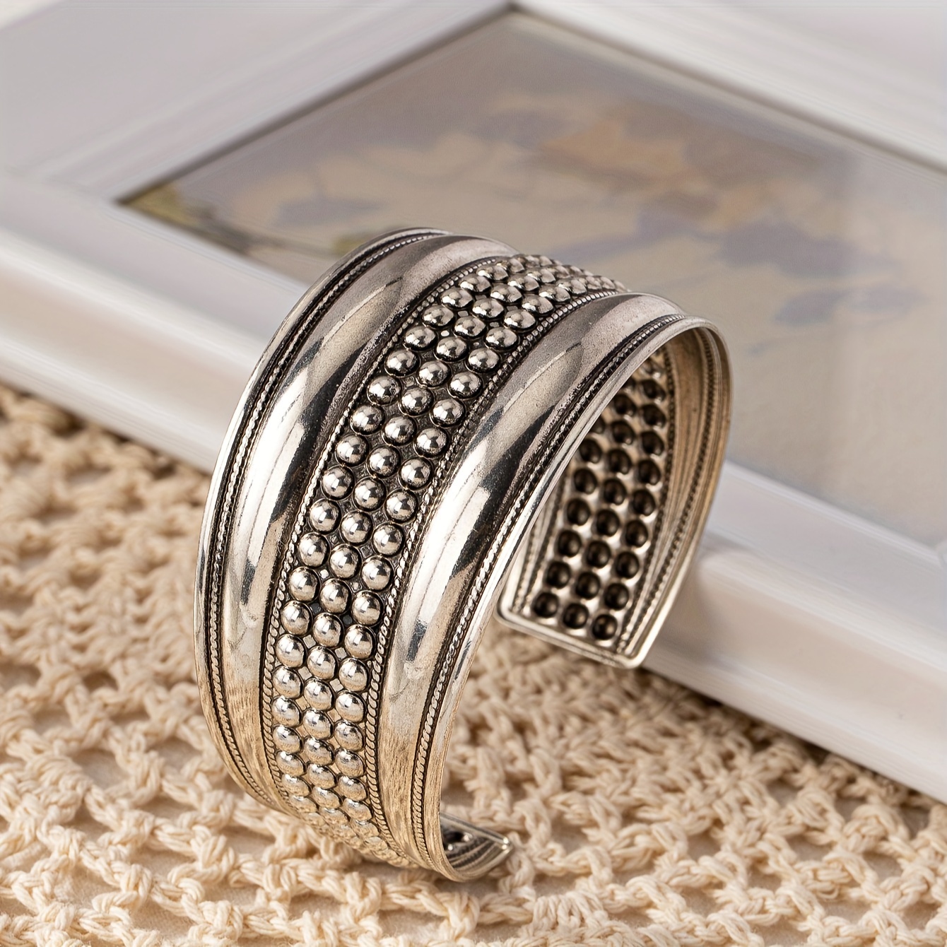 Bohemian Vintage Golden Open Bangle for Ladies