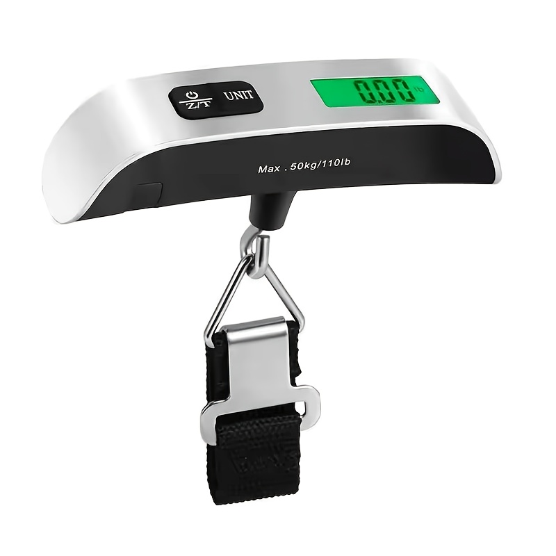 Portable Digital Luggage Scale | 50kg/110lb High Capacity, Travel Hanging Weight Scale With Function For Suitcases And Bags