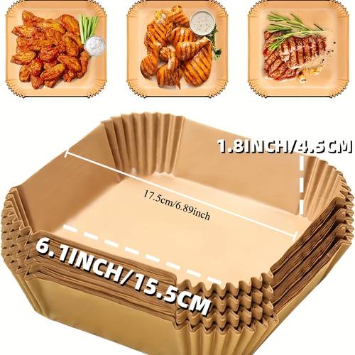 suministros y aditamentos para hornear, papel para freidora de aire, papel antiadherente para hornear, para hornear, cocinar y microondas - de limpiar, desechable, cocina más - ideal para el hogar, hoteles y uso comercial