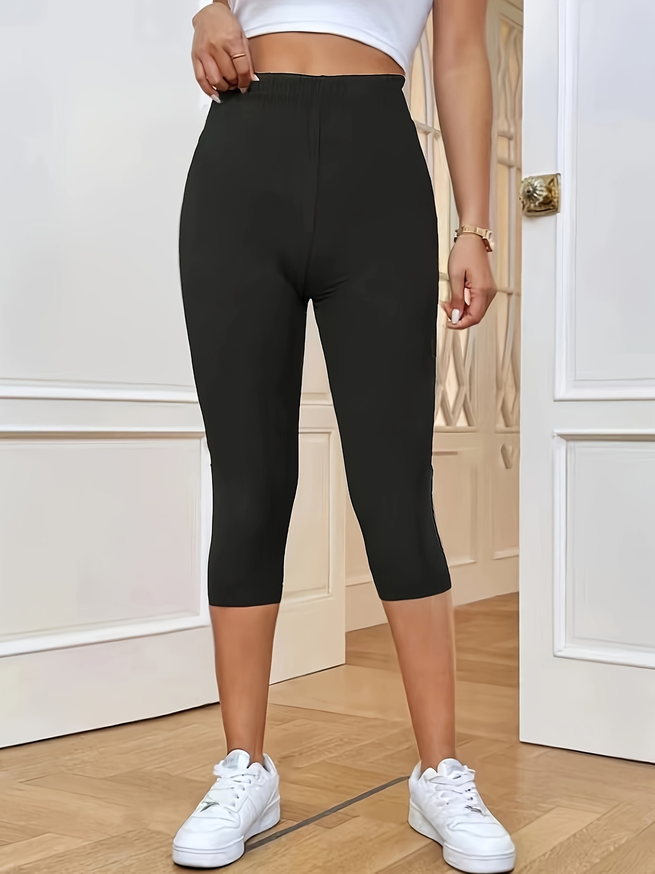 Women Capris For Summer CRZ Yoga Lightweight Wide Leg Cropped