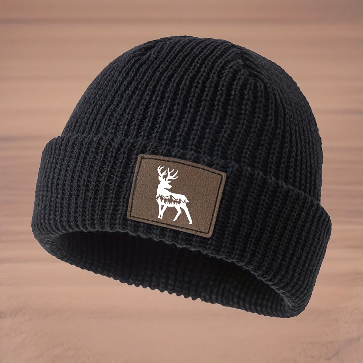 TEMU Chapeau Tendance avec Motif Décoratif Facile à , Bonnet Tricoté Unisexe, Chapeau de Ski , Chapeau Anti-Froid Tendance, Chapeau Pullover Léger