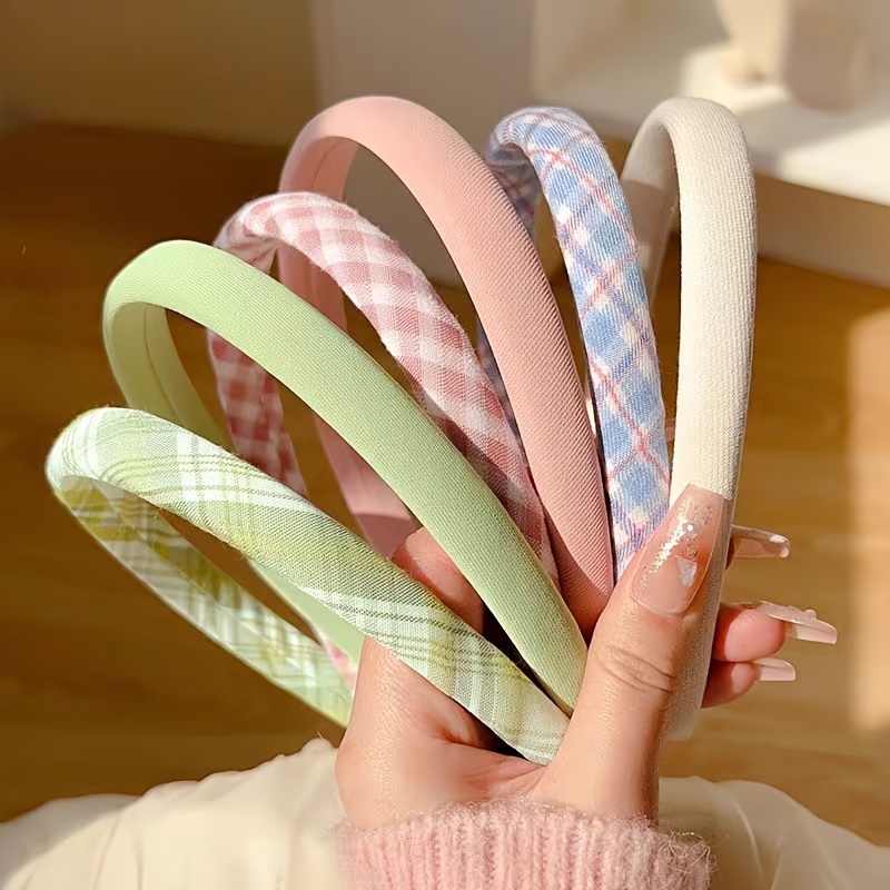 

2pcs Chic French-inspired Headbands For Girls - Fabric, Hair Accessories